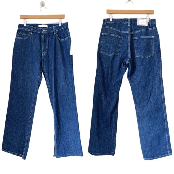 LISA SAYS GAH NWT Ellis Side Slits Low Rise Jean in Stonewash Indigo Size 10 - Picture 3 of 14